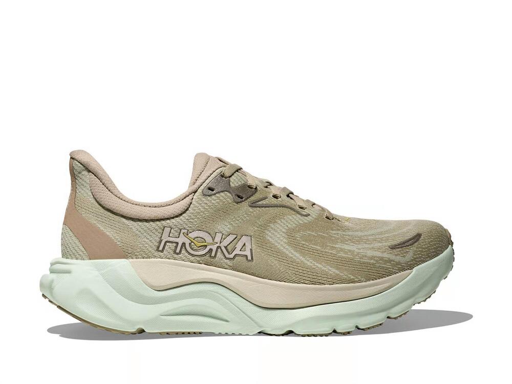 NEW HOKA women's arahi 8 shoes in oyster mushroom/truffle salt